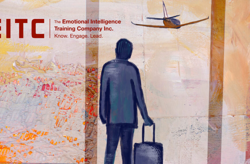 Peinture d’une personne regardant par la fenêtre à l’horizon ou peut-être le plan qui atterrit, ou qui décolle, tout en tenant ses bagages.